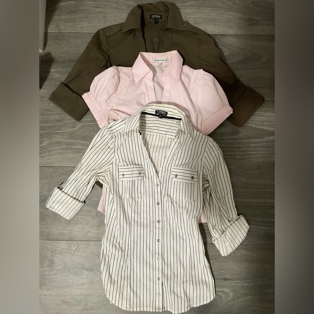 Express button down shirts bundle of 3